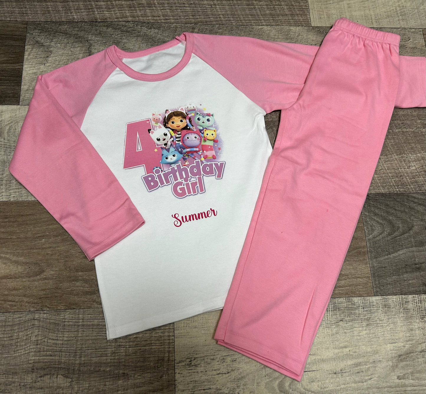 4th birthday Gabby doll house pjs