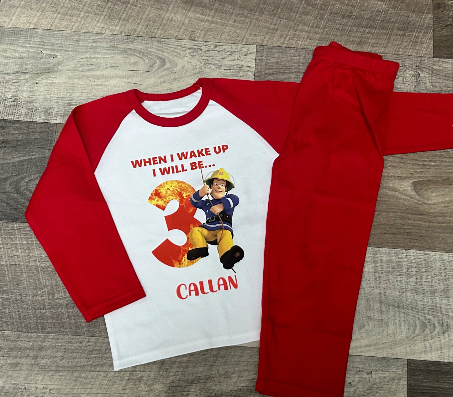 3rd birthday fireman Sam pjs