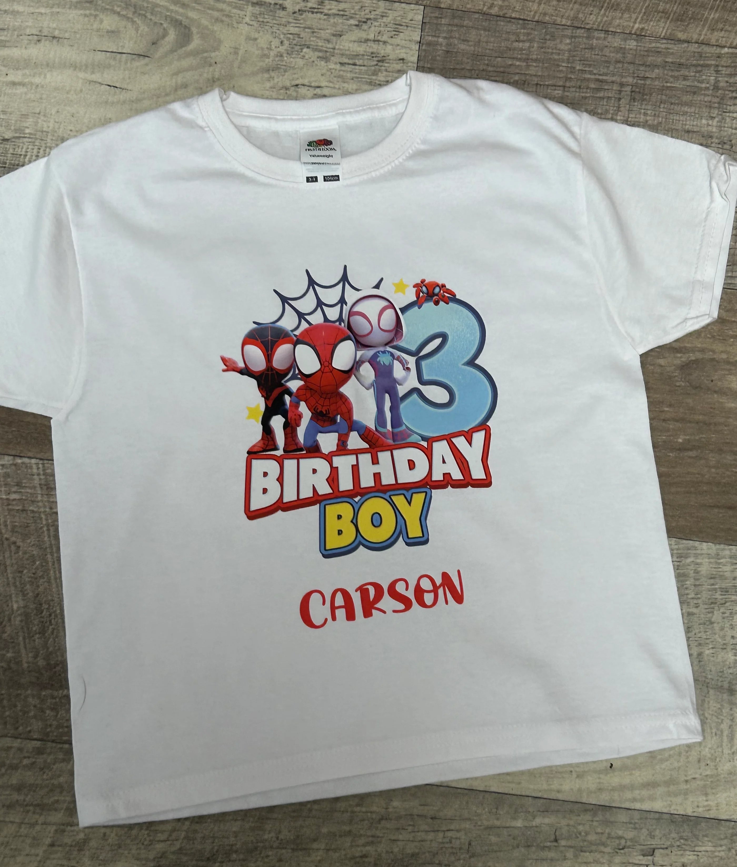 3rd birthday spidey T-shirt