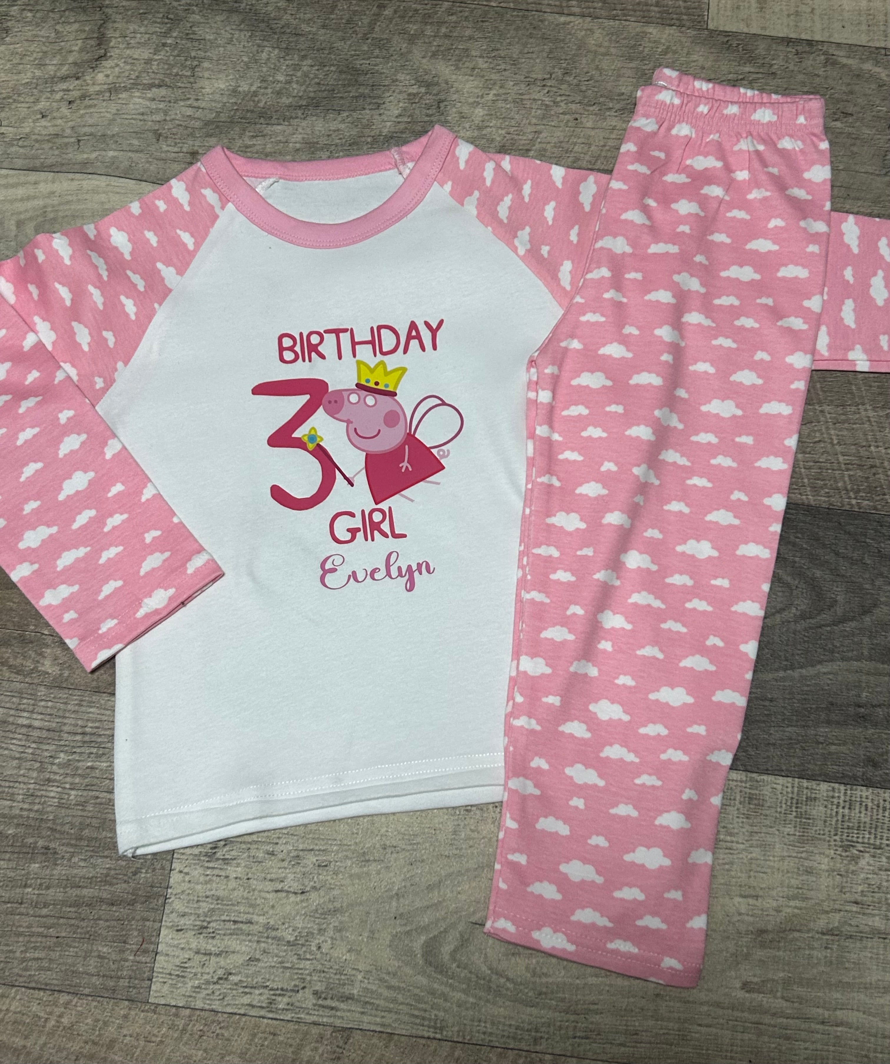 3rd birthday girl Peppa pig pjs