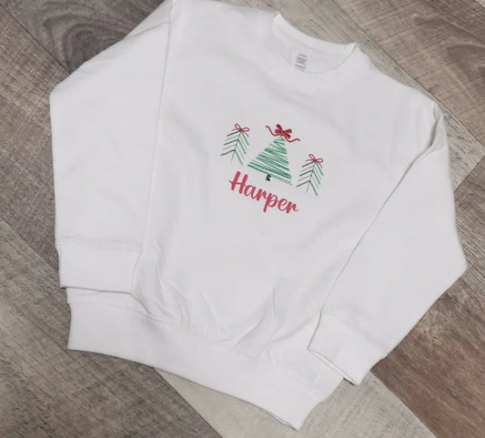 Personalised Christmas tree sweatshirt
