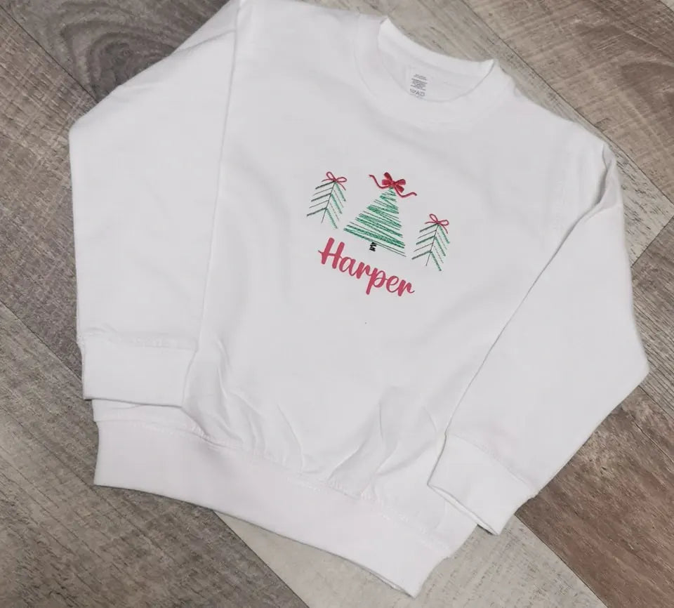 Personalised Christmas tree sweatshirt