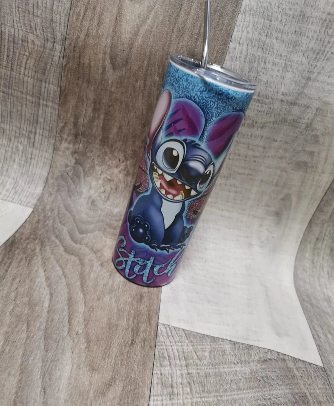 Blue stitch tumbler