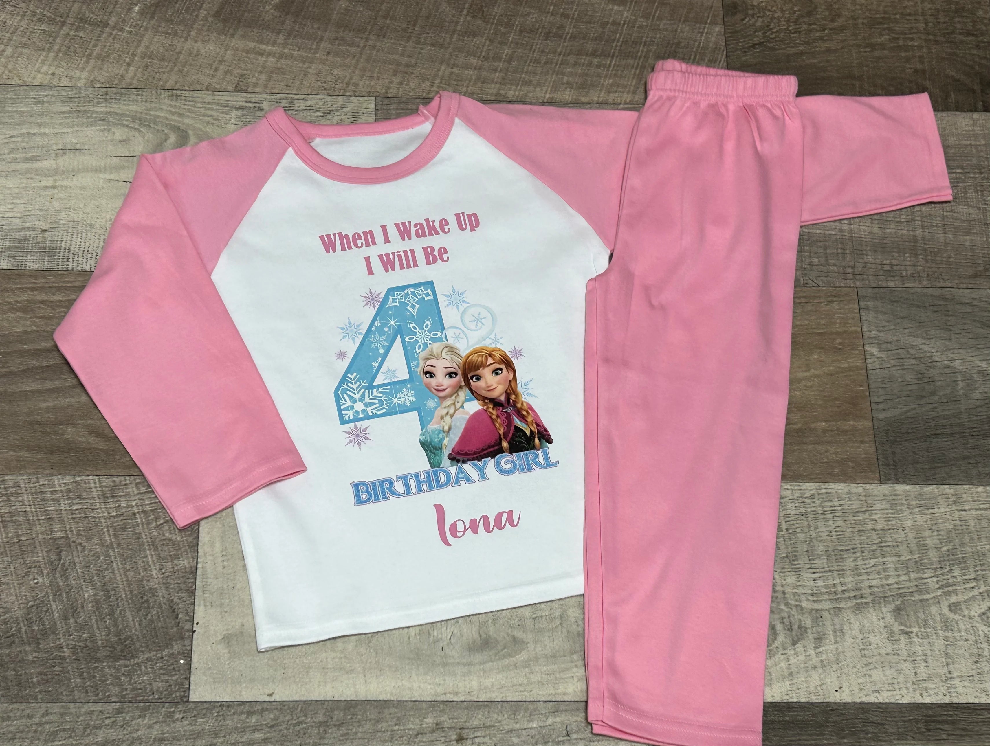 4th birthday frozen Pjs