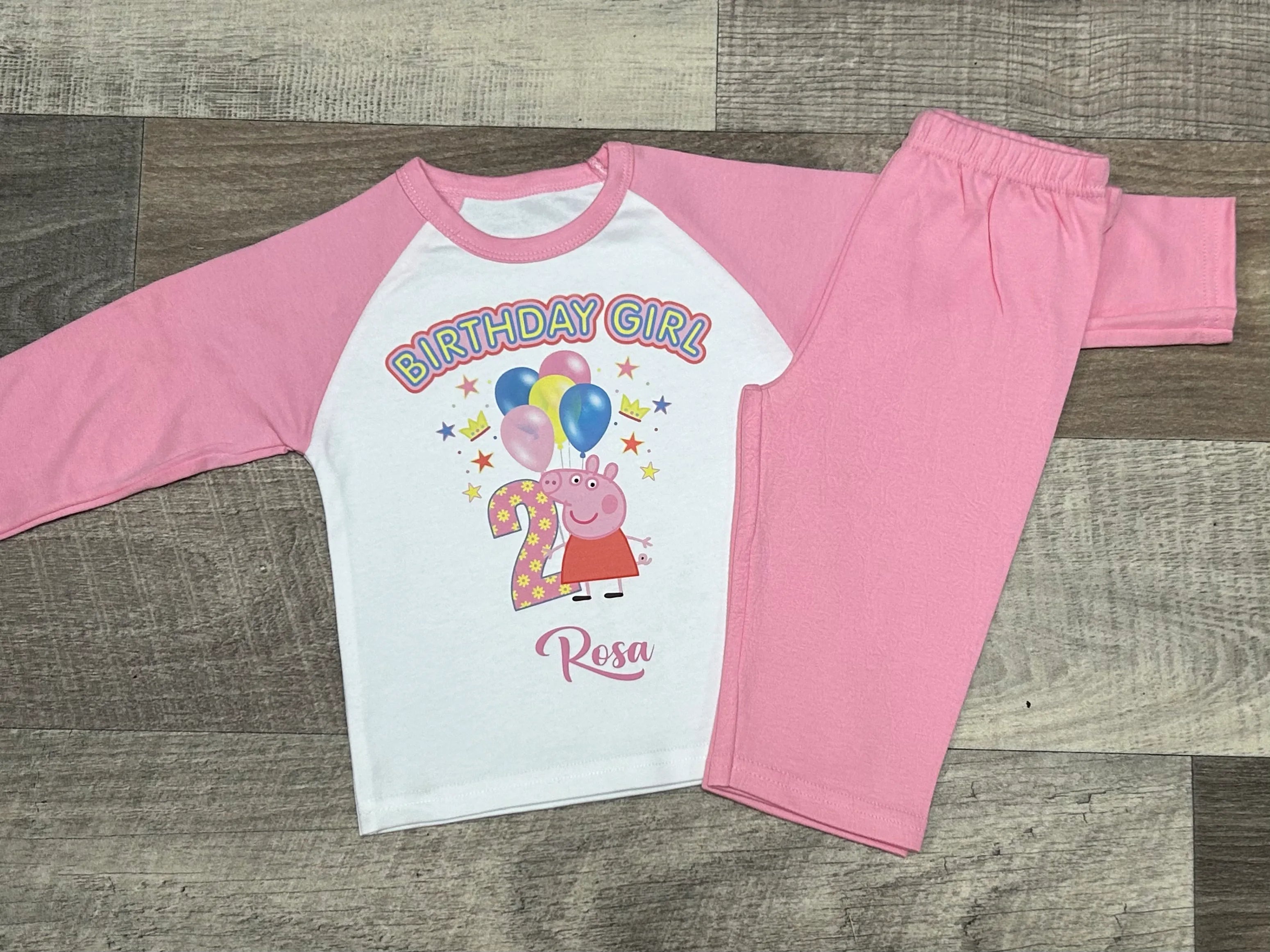 2nd birthday Peppa pig pjs