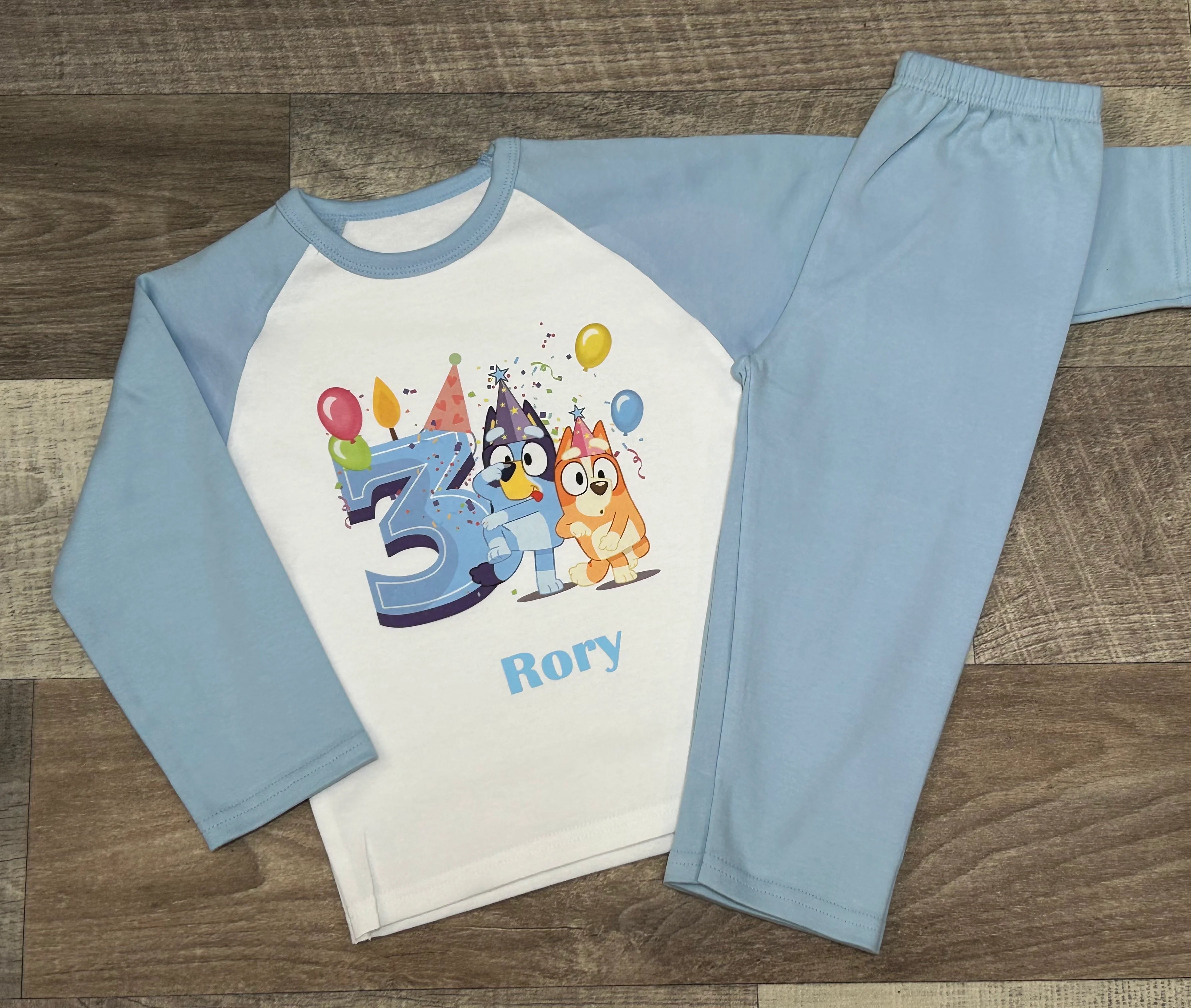 3rd birthday Bluey Pjs