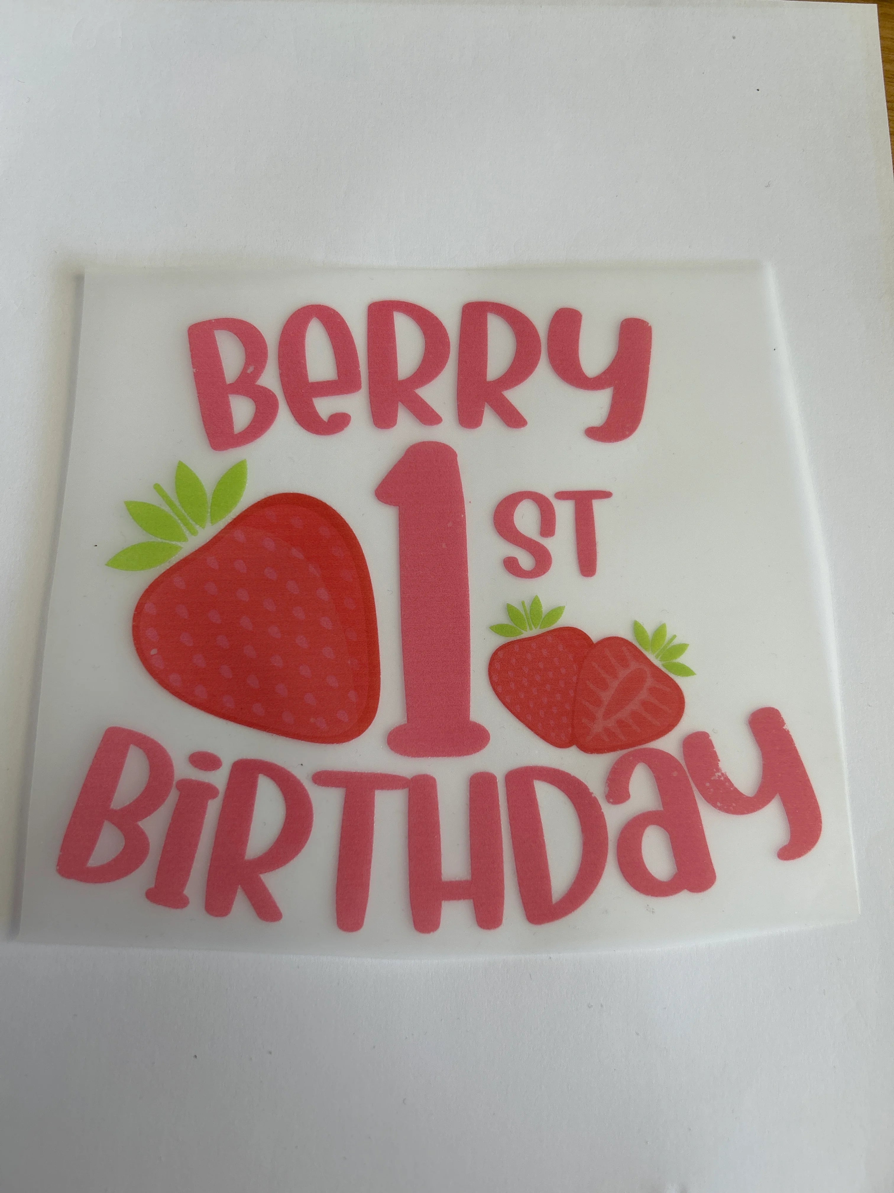 Berry 1st birthday print