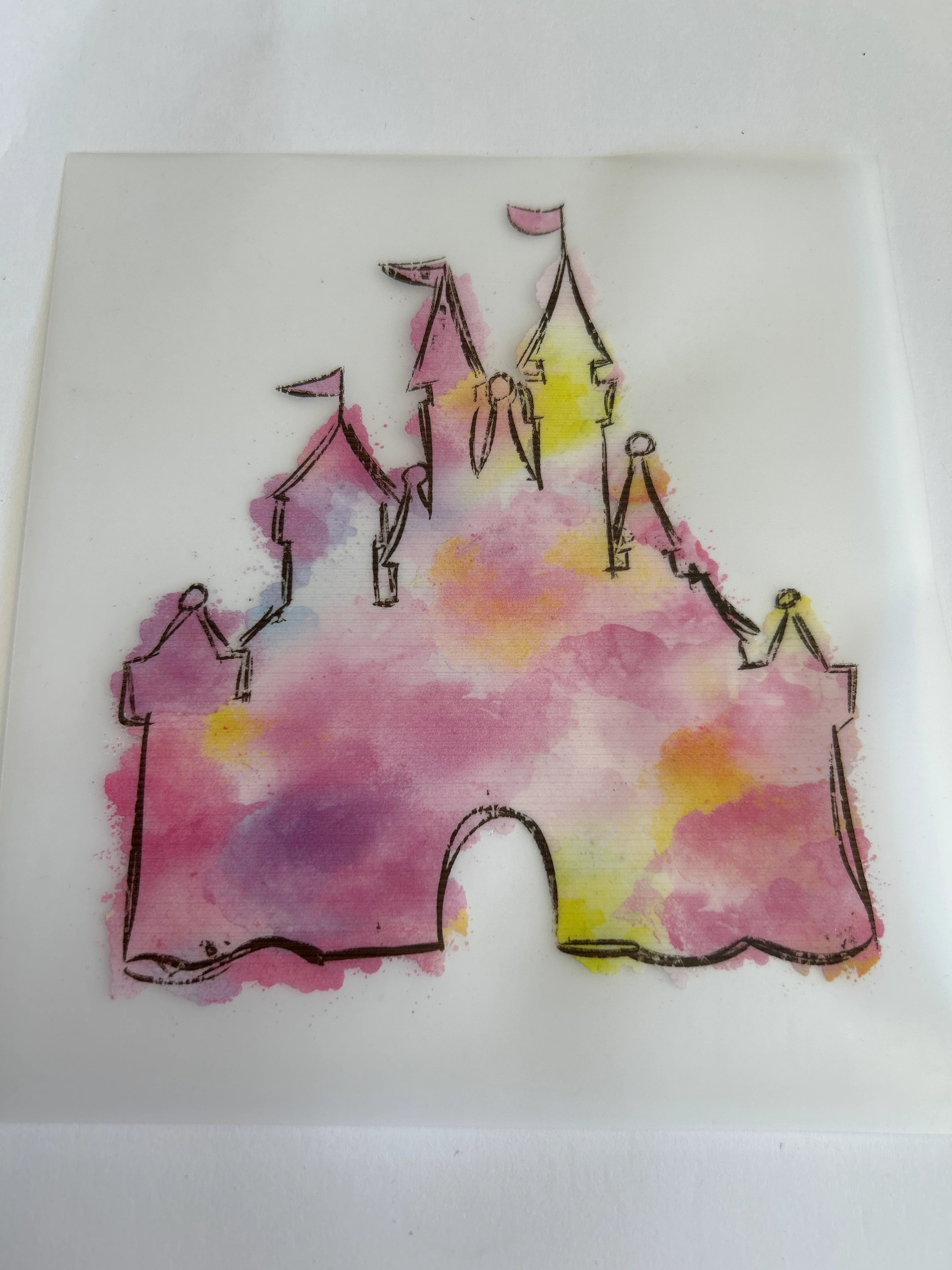 Colourful castle print