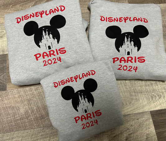 Personalised grey Mickey head hoodie