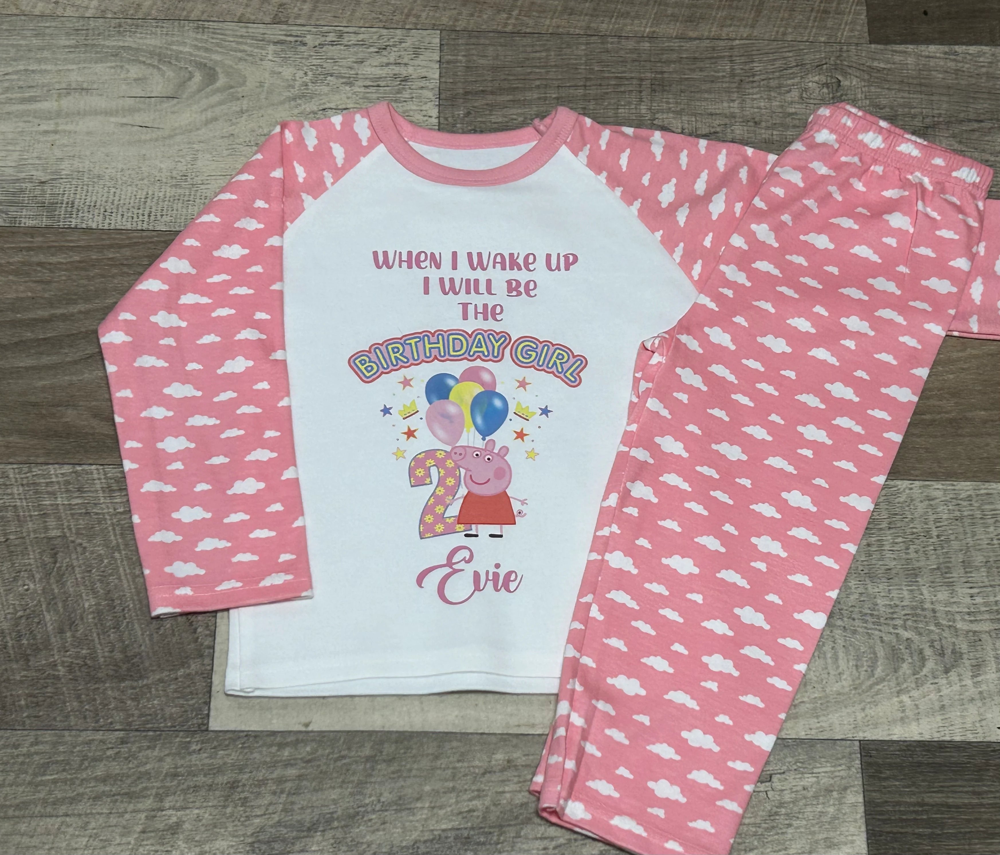 2nd Birthday peppa Pig Pjs