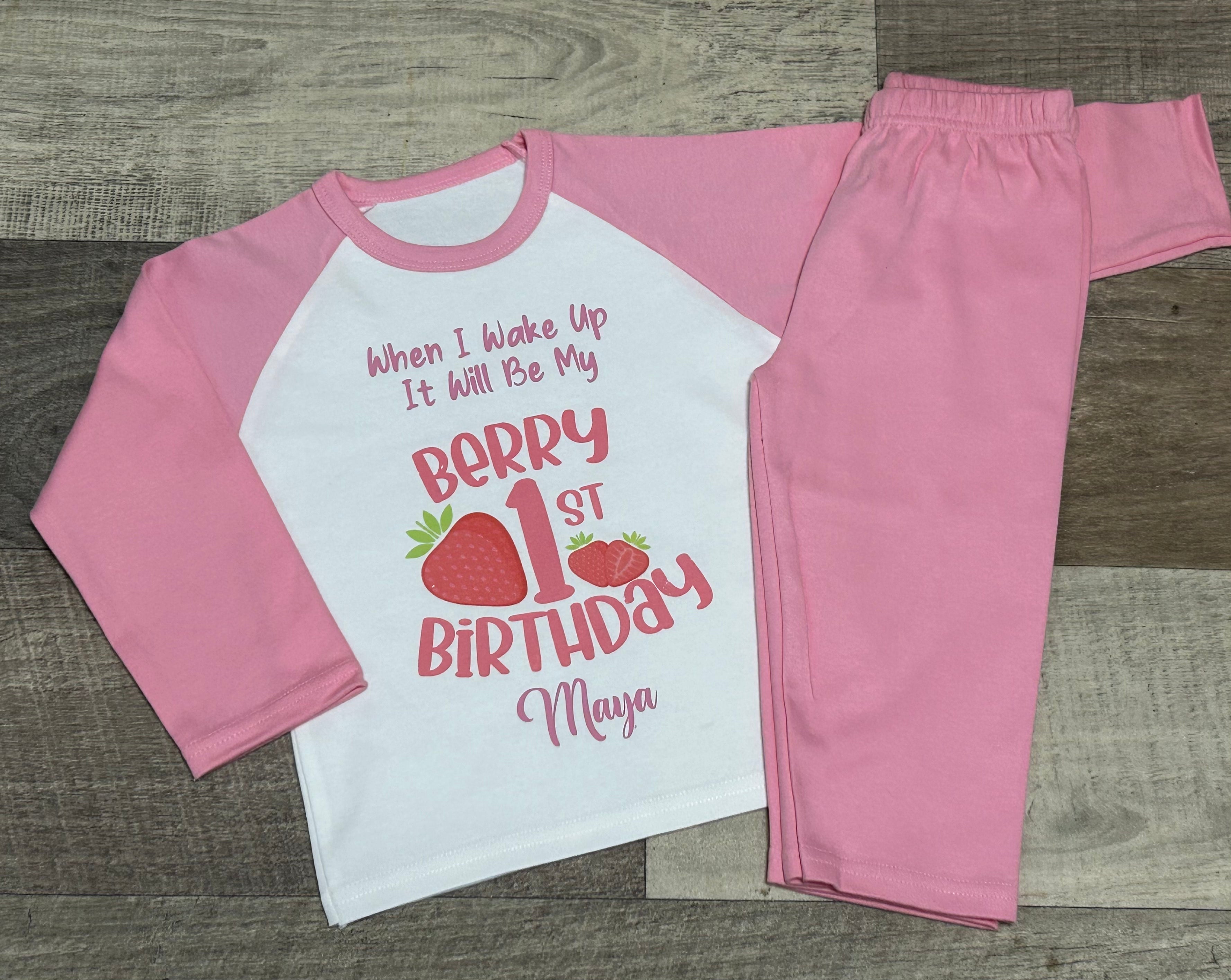 Berry first birthday pjs